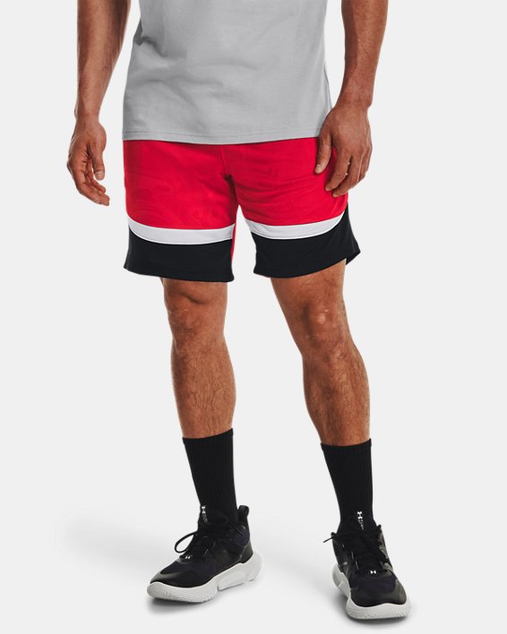 Men's UA Heatwave Hoops Shorts in Red image number 0